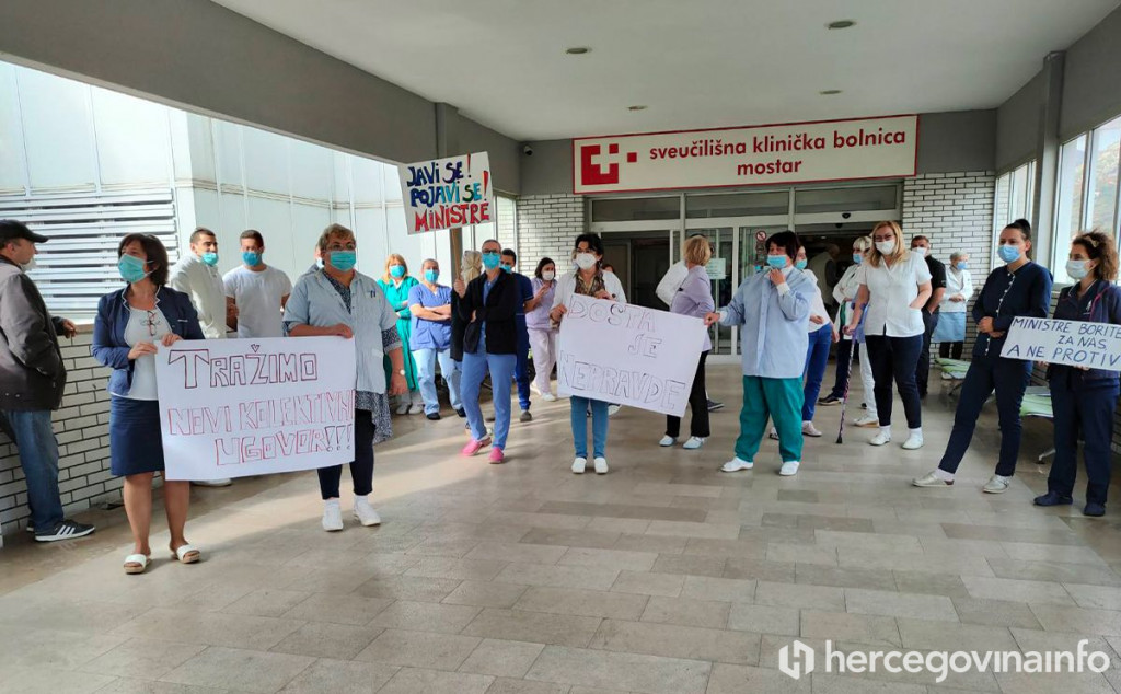 Prosvjedi sindikati zdravstveni djelatnici