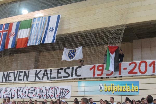 Palestinska zastava u dvorani u Tuzli