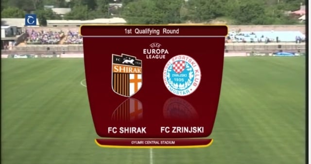 Online prijenos: FC Shirak-HŠK Zrinjski 2:0