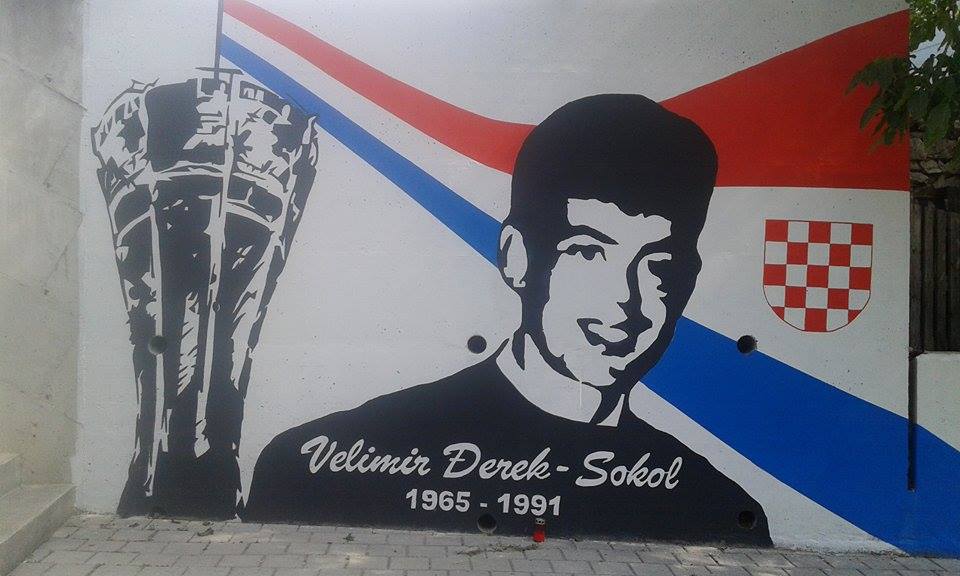 Velimir Đerek Sokol, mural, Imotski