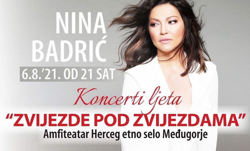 Nina Badrić plakat najava koncert Međugorje