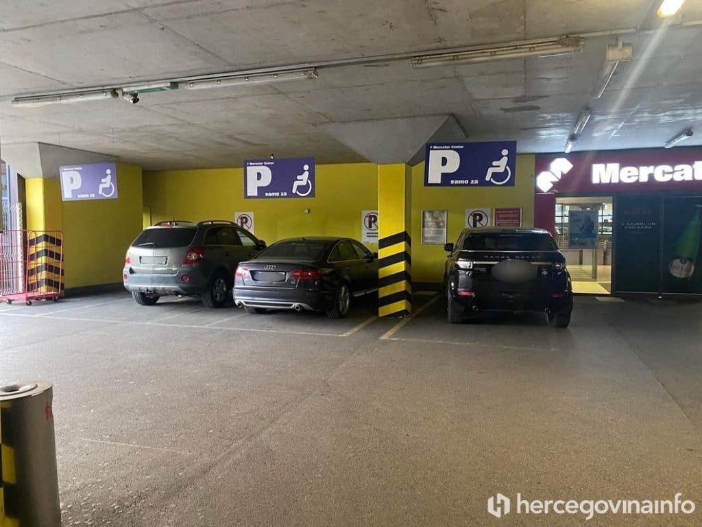 parkiranje,mjesto za invalide,Mostar,Mo parking,MUP HNŽ,parking