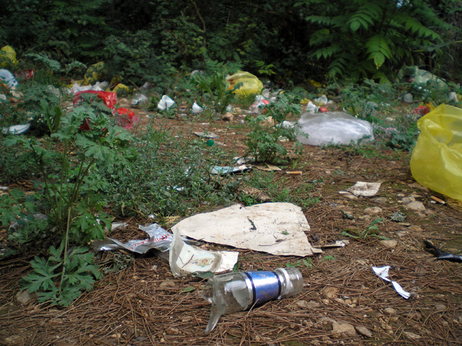 Mostar, trim staza, Smeće