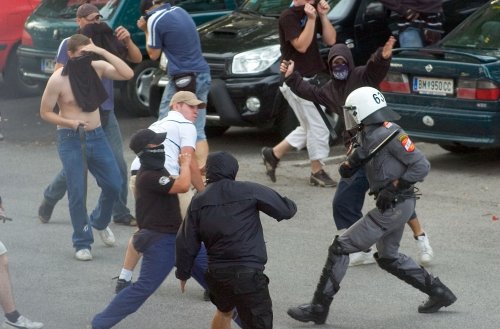 Neredi prije utakmice Litva - Poljska