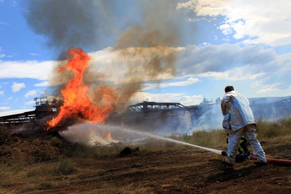 požar, Aluminij Mostar, vatrogasac, Čapljina, Branimir Luburić