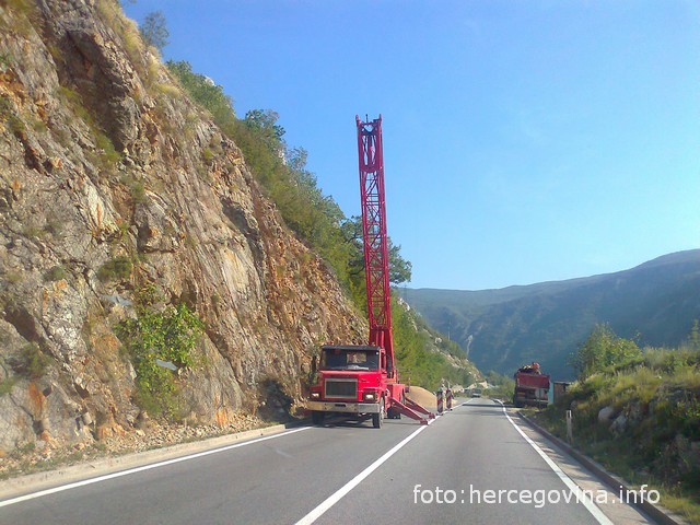 zastoj, magistralni put M17, promet, privremena obustava, Jablanica