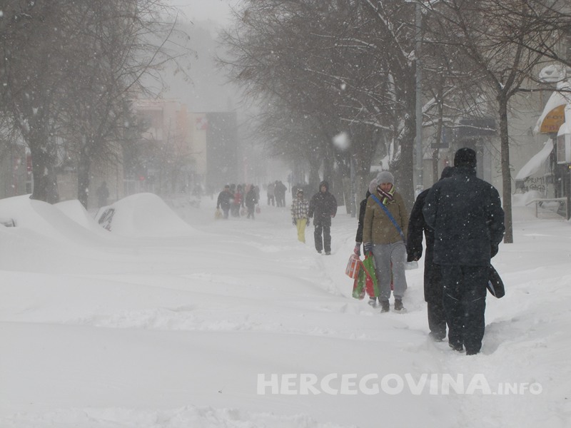 snijeg, Mostar, Elementarna nepogoda, Mostar, snijeg, Elementarna nepogoda, zima, BIH, sibir, sibirski val