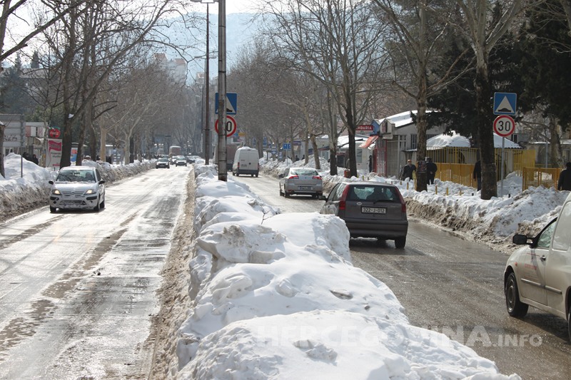 snijeg, Mostar, Hercegovina, snijeg
