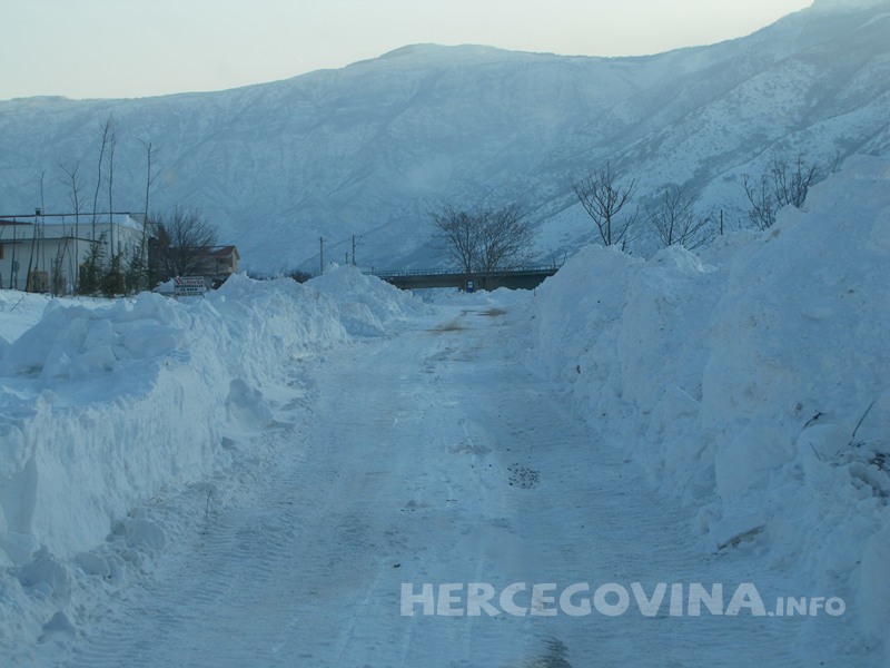 Mostar, snijeg, nepogoda, vrdi, snijeg, blokada