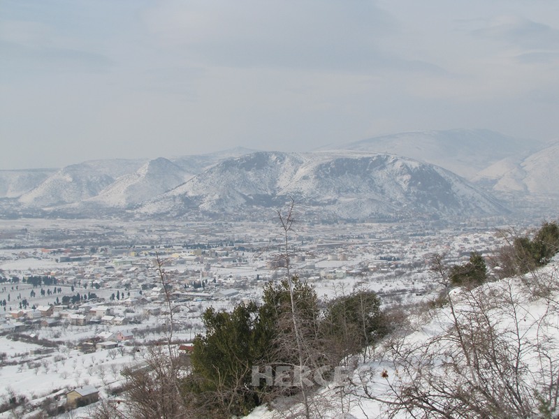 Mostar, snijeg, panorama
