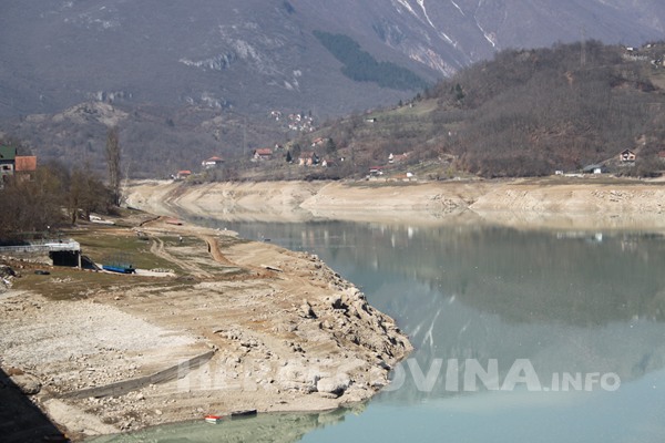 jablaničko jezero, nivo, suša, Konjic, klizište