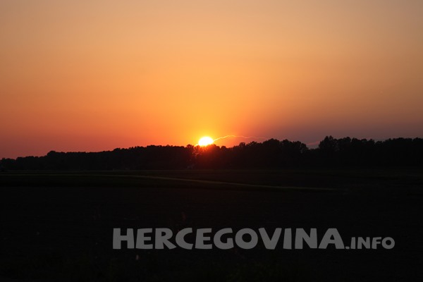 sunce, zalazak, Slavonija