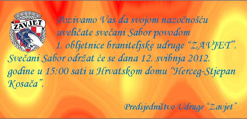 Udruga Zavjet, obljetnica, branitelji, sabor, Herceg Stjepan Kosača