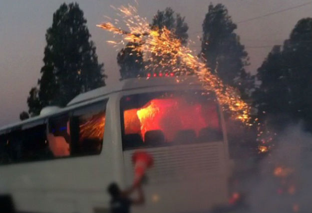 autobus, austrija, izgorio autobus
