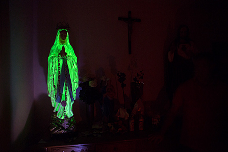 Gospa, Međugorje, kip, svjetlo, Gospa Međugorje, kip