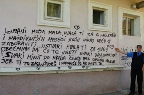 Facebook, zid, kuća, poruka