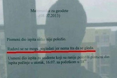 profesor, ispit, oglas