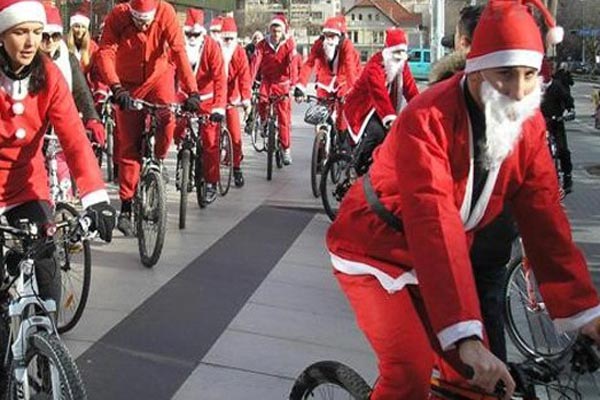biciklijada, djed mraz, BK Mostar, djed božićnjak, biciklijada