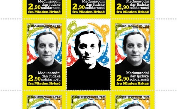 fra Mladen Hrkać, Hrvatska pošta Mostar, poštanska marka, Humanitarna udruga „fra Mladen Hrkać"
