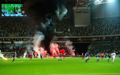 navijački neredi, Švedska, Djurgarden, Union Berlin