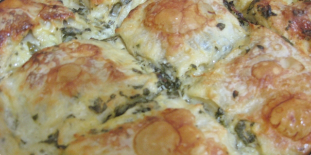 pita sa špinatom i sirom, nadjev, tijesto, recept