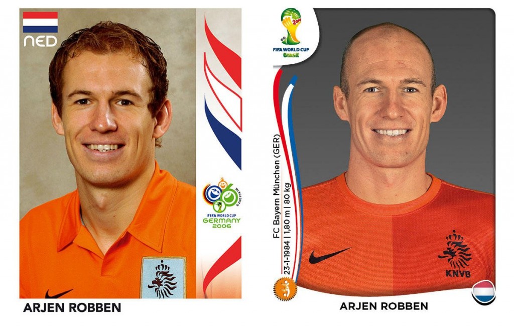 sličice, Panini, Lionel Messi, Cristiano Ronaldo, Roben, Andrea Pirlo