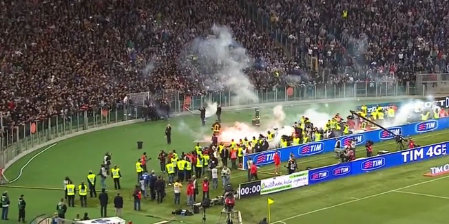drama, finala Kupa Italije, nogomet, Vijesti iz Italije, sukobi sa policijom