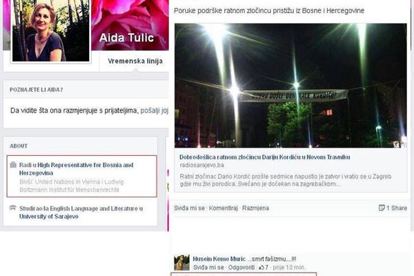 Aida Tulic Facebook profil