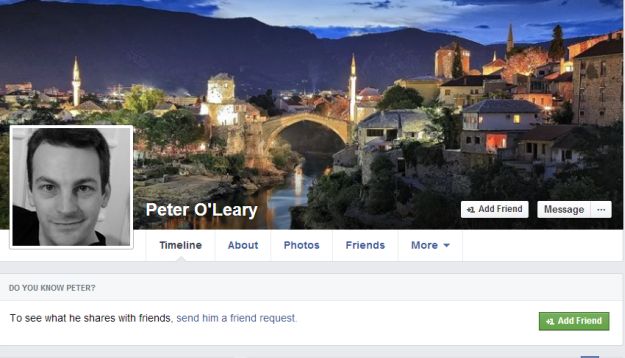 Peter O Leary, Facebook