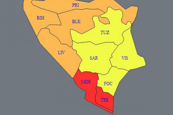 crveno upozorenje za Hercegovinu