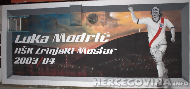 Luka Modrić, Mostar, Stadion HŠK Zrinjski, grafit