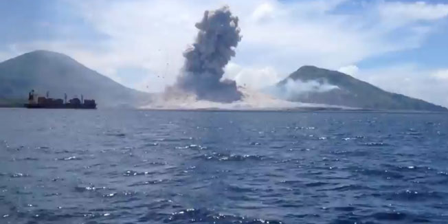 vulkan, erupcija, video snimak