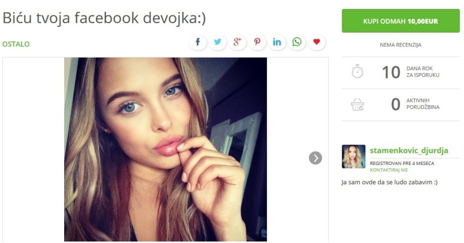 Facebook socijalna mreža, djevojka, momci
