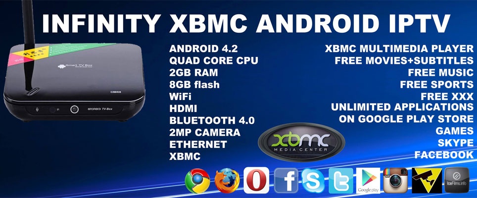 android, Infinity XBMC android IPTV box , multimedijski player, Android 4.2 operativni sustav