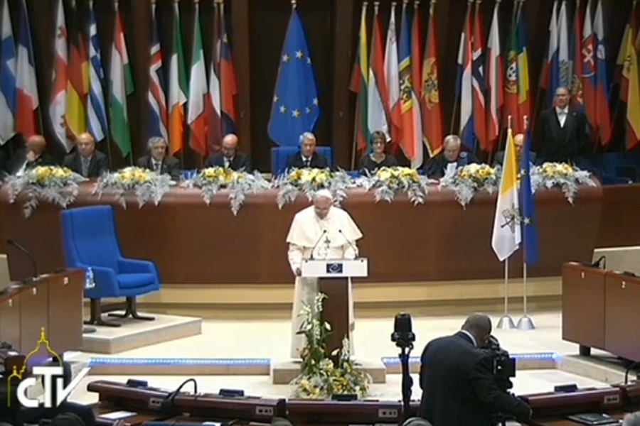 Papa Franjo I., Strasbourg, Europski sud u Strasbourgu