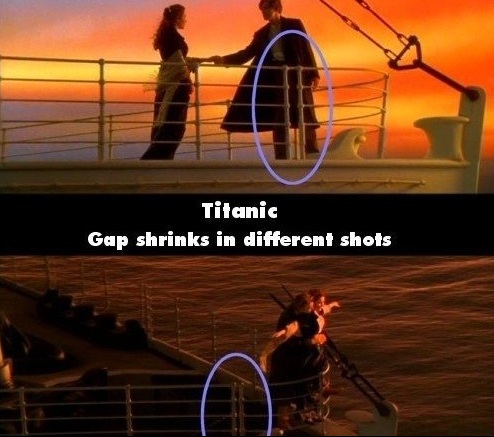 greške, Titanic, spavanje san, film