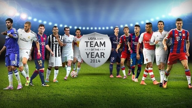 navijači, UEFA tim 2014, UEFA, nogometaši