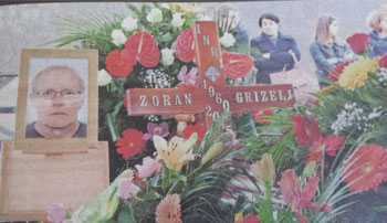 Zoran Grizelj, Ljubuški, pokop