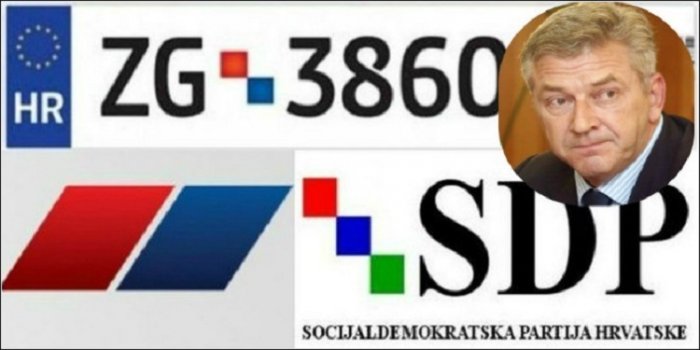 oznake na tablicama., ministar Ostojić