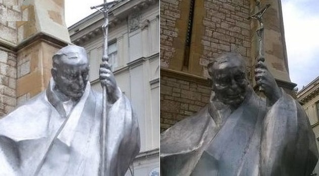 Papa Ivan Pavao II, Sarajevo, vandali