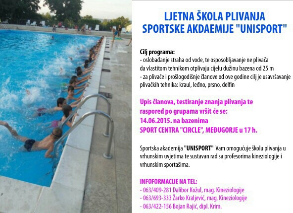 škola plivanja, Međugorje