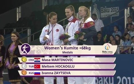 maša martinović, zlato, osvojeno zlato, karate, karate hercegovina