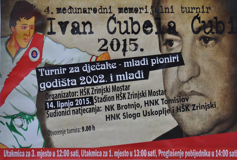 Ivan Ćubela, Stadion HŠK Zrinjski, memorijal