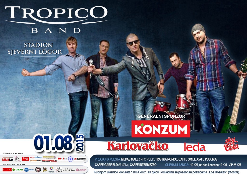 tropico band, Mostar, koncert, tropico band, Mostar