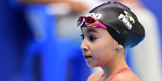 Alzain Tareq , najmlađa natjecateljica SP-a, plivanje