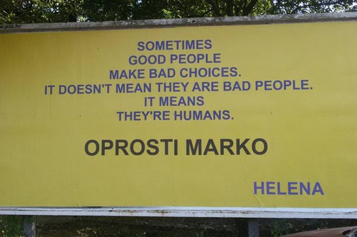 oprost, Zagreb, jumbo plakat