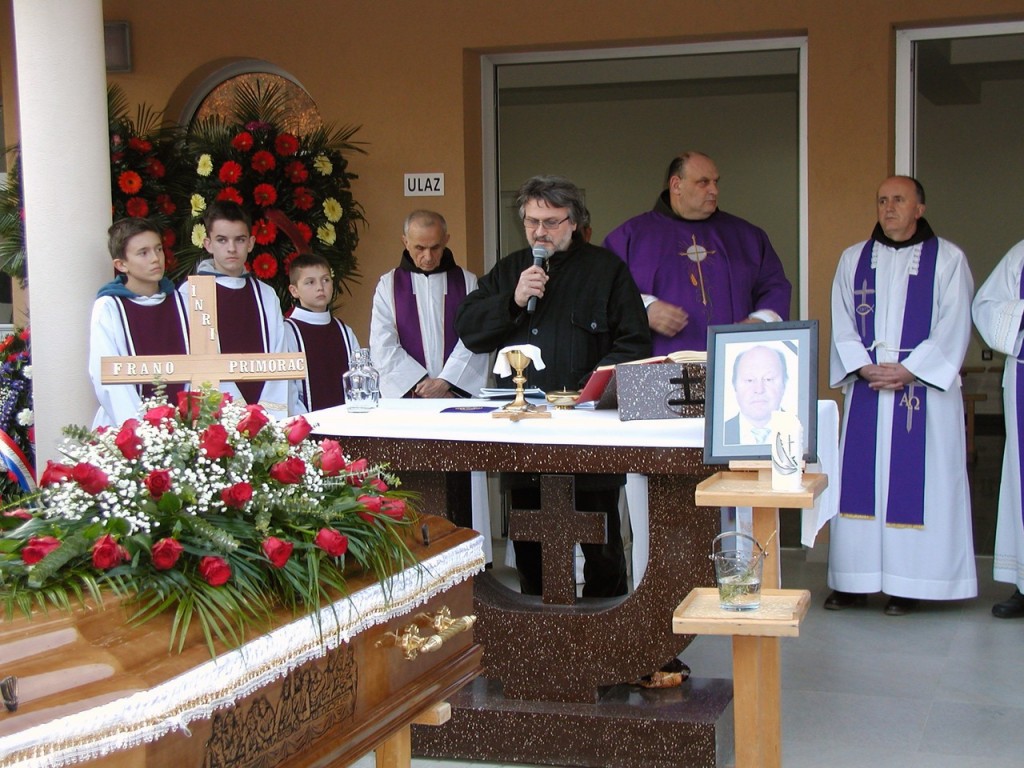 franjo primorac, pokop