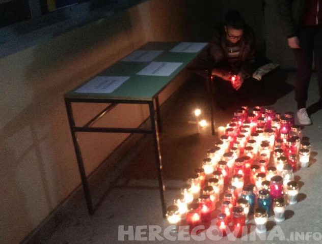 studentski zbor, svijeće, Mostar, studenti, opraštaj, Mostar, ispraćaj, nastradali studenti, Mostar