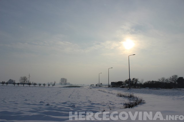 Slavonija, sunce, snijeg