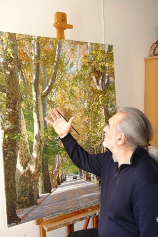 Marin Topić, platani, slika